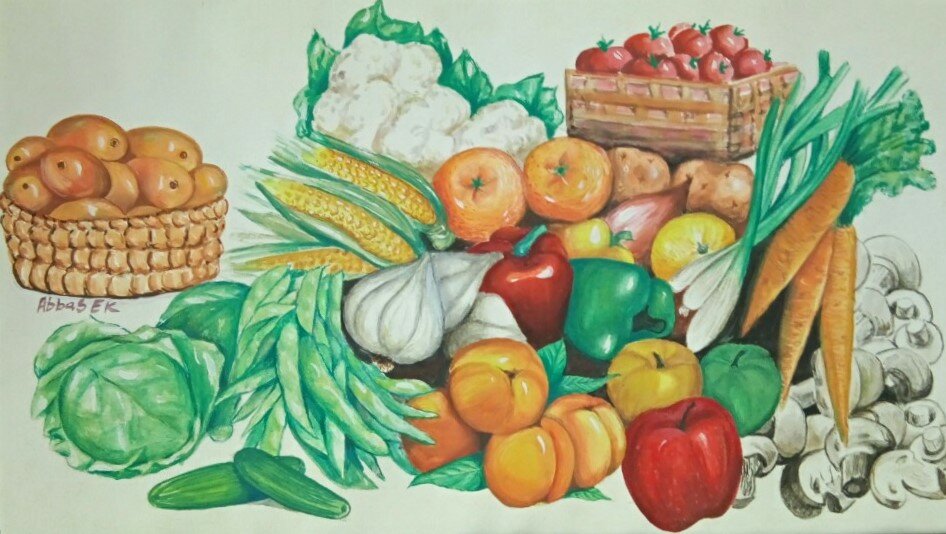 Study of a cluster of vegetables